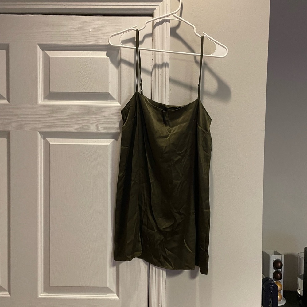 Reformation Olive Green Mini Slip Dress Size Small